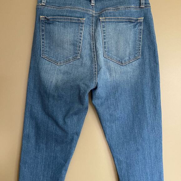 LOFT Skinny Jeans in Bright Mid Vintage Wash Mid Rise Chewed‎ Hem Blue Size 0/25 - Picture 12 of 16